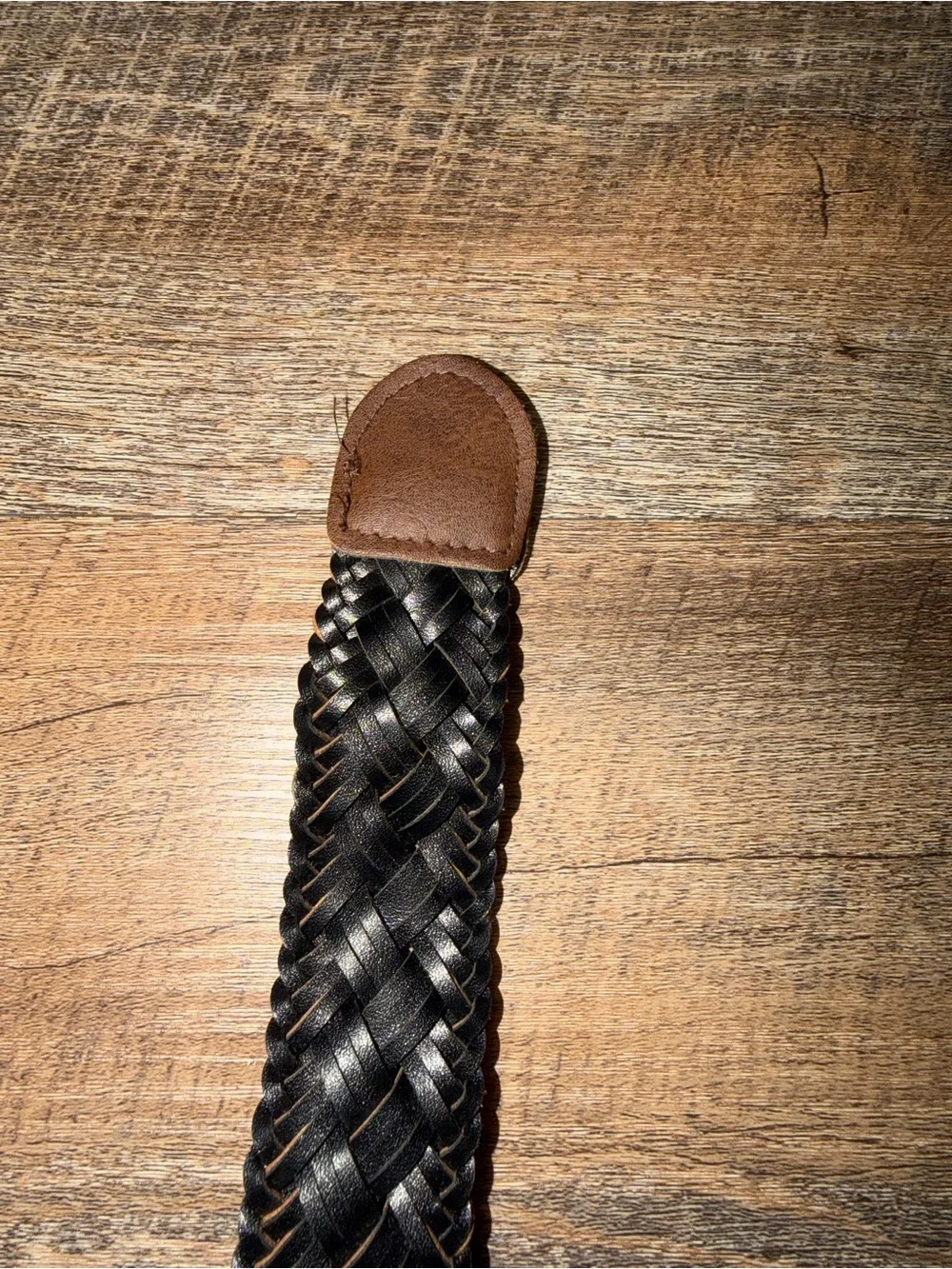 Women’s Size 4 Brown Braided Belt Brass Ring Buckle Boho Western 🤎🤠